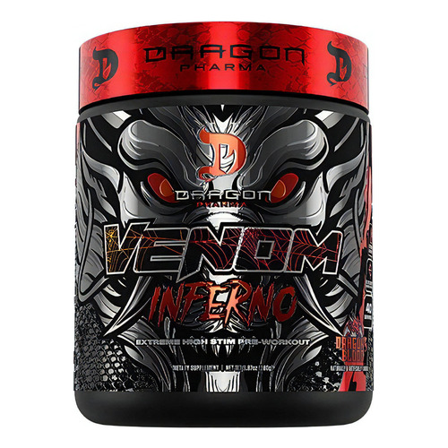 Pre Entreno Dragon Pharma Venom Inferno 40 Servs Extremo Sabor Dragons Blood