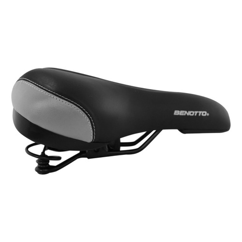 Asiento Bicicleta Urbano City Negro/plata Broche Benotto