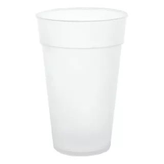 Eco Vaso Plástico Eventos Fiestas Pp Natural 500 Cc X 100 U.