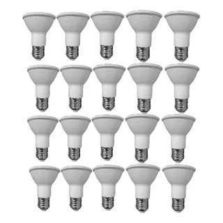 Kit 20 Lâmpadas Led Par 20 7w E27