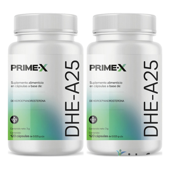 Combo 2 Piezas Dhea 25mg 120 Caps Prime Suplemento