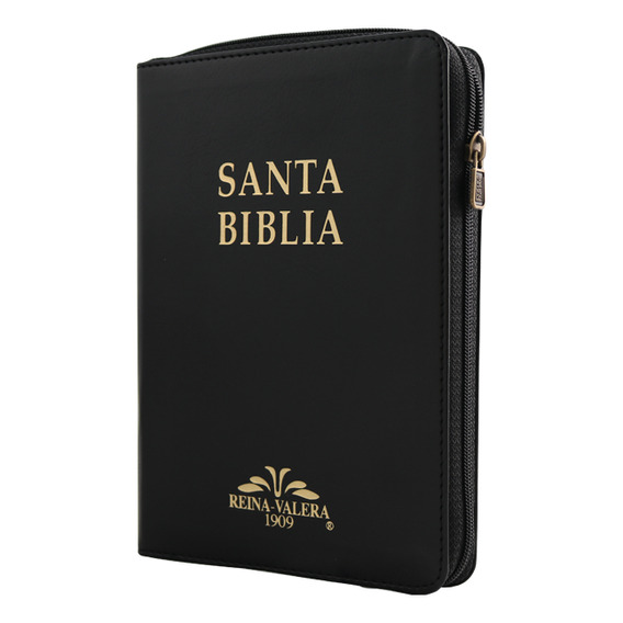 Biblia Rv1909 Mediana Negro Cierre Índice Vr055zti