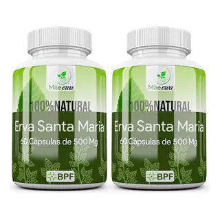 Erva De Santa Maria Mastruz 120 Cápsulas 500mg 2 Frascos