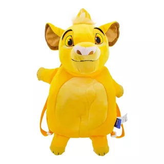 Mochila Infantil Simba Rei Leão 43x31 Cm - Disney Cor Amarelo
