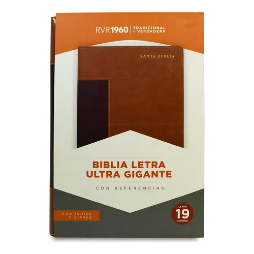Biblia Reina Valera 1960 Ultra Gigante Marron Caoba, De Reina Valera1960., Vol. 1. Editorial Holman, Tapa Blanda, Edición Holman En Español, 1960