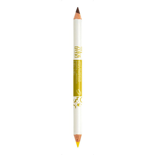 Avon Color Trend Lapiz Delineador Dual Para Ojos Color Marrón / Amarillo Efecto Mate