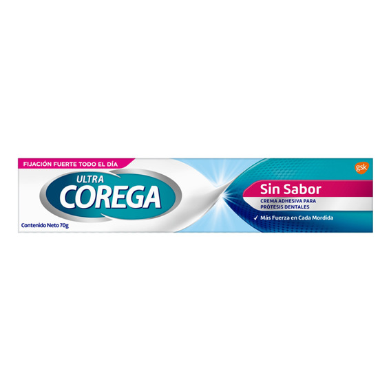 Ultra Corega crema adhesiva para prótesis dentales sin sabor 70g