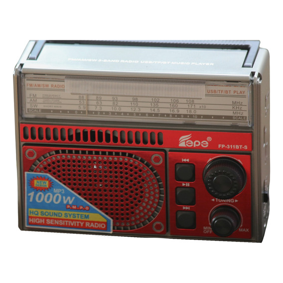 Parlante Portatil Bluetooth Radio 3 Bandas Am Fm Sw Usb Sd