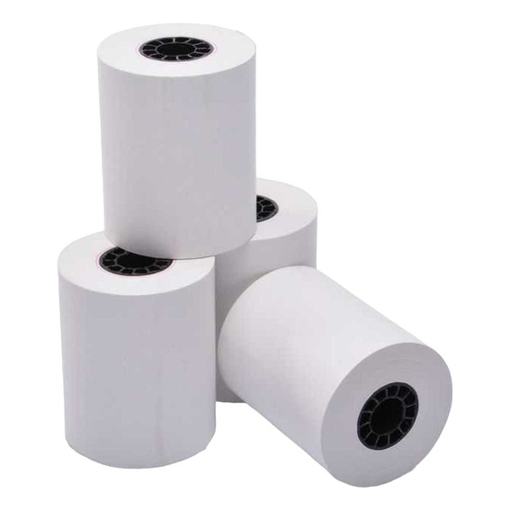 10 Rollos Papel Térmico 80x50 Impresora 80mm Negro Zebra Color Blanco