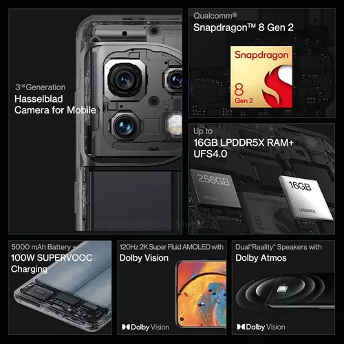 Smartphone Oneplus 11 5g, 16 Gb, 256 Gb, Snapdragon 8 Gen 2, Color