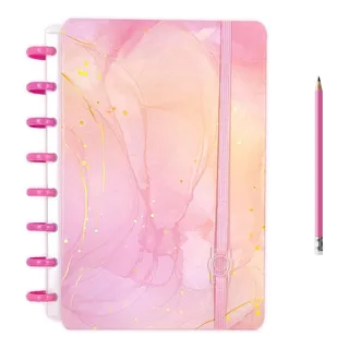 Caderno Criativo Pink Dream Grande 10 Discos Flex E Full 