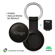 Ringo Tag Localizador Rastreador Google Find Hub De Objetos, Mascotas, Llaves Para Android + Funda Negro