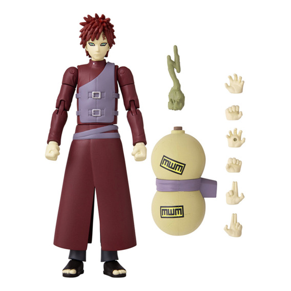 Naruto Figura Articulada Con Accesorios Gaara Anime 16 Cms 