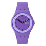 Reloj Swatch Proudly Violet Color de la correa Púrpura Color del bisel Púrpura Color del fondo Blanco