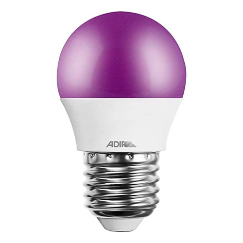 Mini Foco De Color Led Tipo Bulbo Adir 10w  E-27 Colores Color de la luz Morado