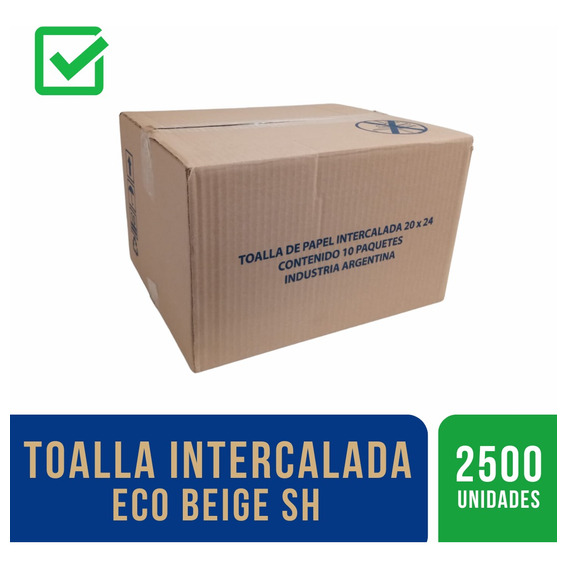 Toalla De Papel Intercalada Eco Beige 20 X 24 Cm