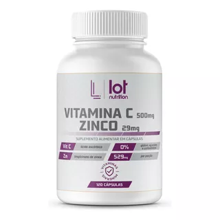 Vitamina C 500mg Zinco 29mg 240 Cápsulas Italabs Imunidade