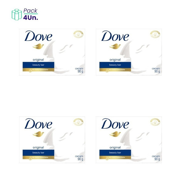 Jabón En Barra Dove Original 90 g Pack X 4u