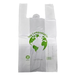 Bolsa Camiseta Compostable Bio- Aprobadas Ley Vigente X 1000