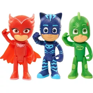 Muñecos Heroes En Pijama Gecko Catboy Owlet Set X3 Figuras