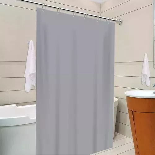 Caja de baño antimoho lavable Cortina, 1,38 m x 1,98 cm, color gris