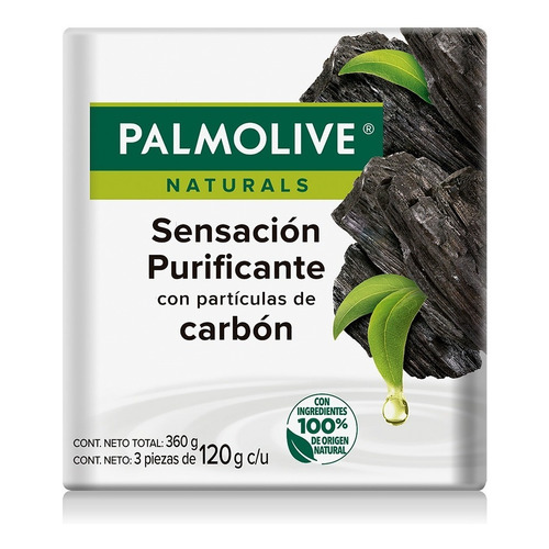 Jabón Palmolive Carbón 3x120g - G A $30