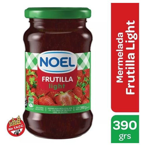 mermelada de frutilla light Noel mediana 390gr