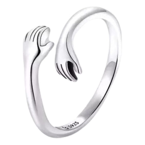 Anillo Manos Abrazadas Confianza Amor Afecto Ajustable