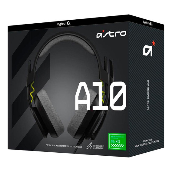 Audífono Gamer Logitech Astro A10 G2 Ps5/ Pc/ Xbox Black