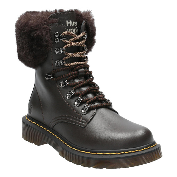 Botin Cuero Mujer Lassie Café Hush Puppies