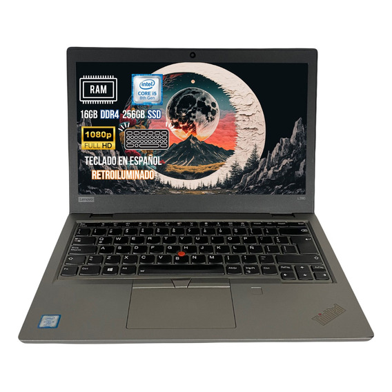Laptop Lenovo Thinkpad L390 I5 8va 16gb 256 Ssd 13  W10