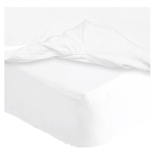 Nap Protector Impermeable, Colchón Tamaño Individual Color Blanco Diseño De La Tela Liso