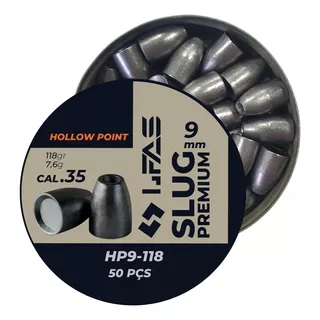 Chumbinho Slug 9mm P/ Carabina Pcp Pesado Premium 118 - Lfas