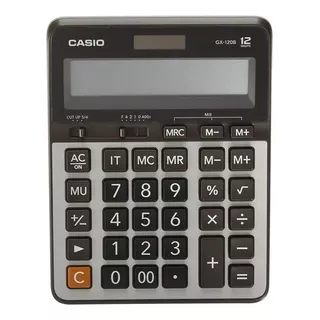 Calculadora Casio Gigante Gx-120b-w-dc Negro