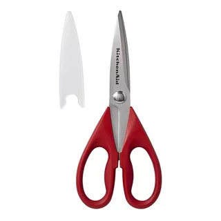 Tijeras De Cocina Universales Y Funda Protectora De Acero Inoxidable Kitchenaid, Color Rojo