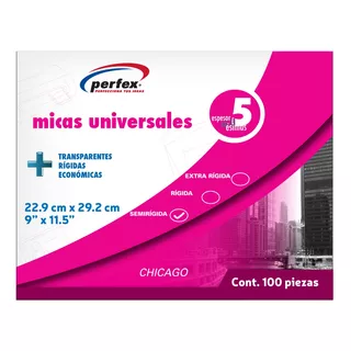 Perfex Mica Térmica T/carta 22.9 X 29.2cm 5mil (100pzas)