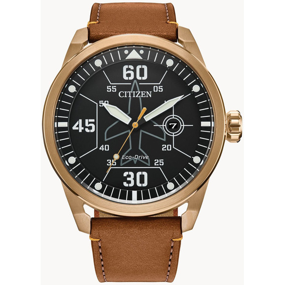 Correa De Cuero Marrón Citizen Aw1733-09e Avion Eco-drive Pa