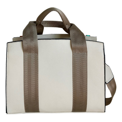 Bolso Crossbody Cezanne M-4259 Vegano Mujer Textil Blanco