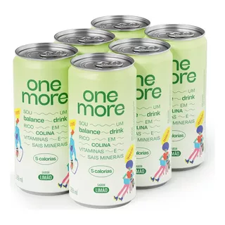 6 Bebida Funcional One More Balance Drink Limão Lata 269ml