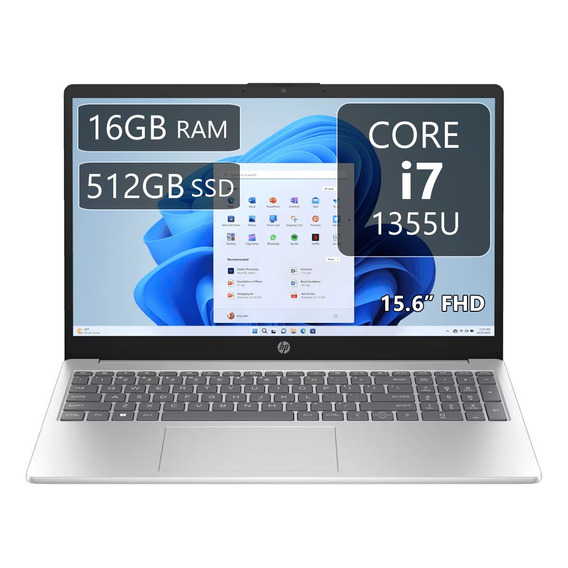 Laptop Hp 15-fd000, Core I7-1355u, Ram 16gb, 512gb, 15.6 