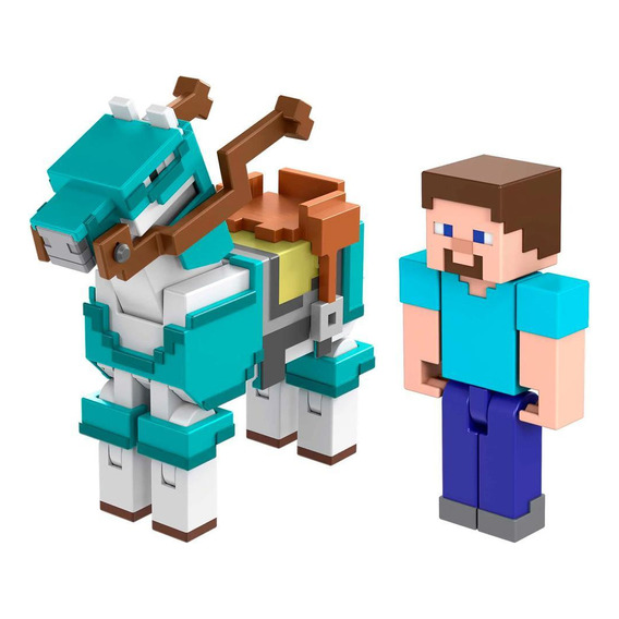 Muñeca Minecraft Steve and Horse Armor - Mattel