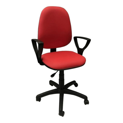 Silla de escritorio Mondo Sedie Roma alta giratoria ergonómica  roja con tapizado de tela