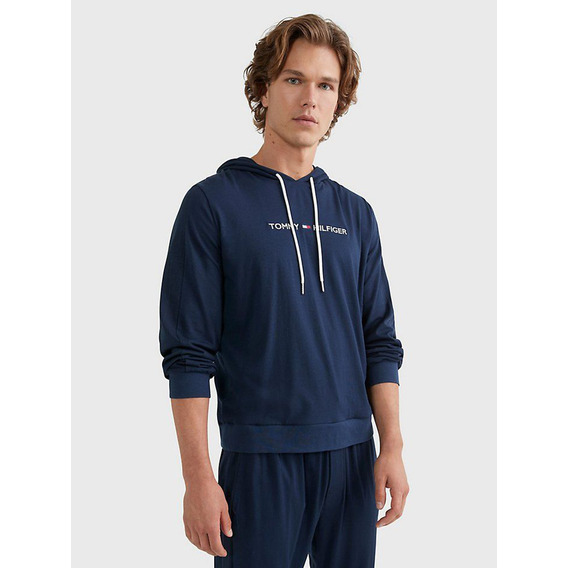 Pijama Polerón Con Logo Hombre Tommy Hilfiger Azul