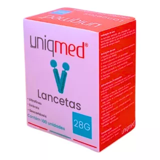 Lancetas Agulhas Ultra Fina 28g Teste Glicose Glicemia 100un