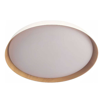 Plafon Led Nordic R Blanco Madera Moderno Cct Lda81032-bm Blanco/madera