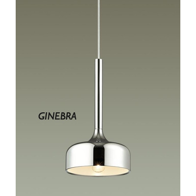 Colgante 1 Luz Cromo Ginebra Apto Led Deco Moderno 