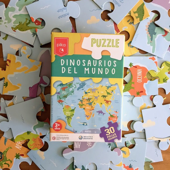 Puzzle Dinosaurios Del Mundo 30 Piezas Pika