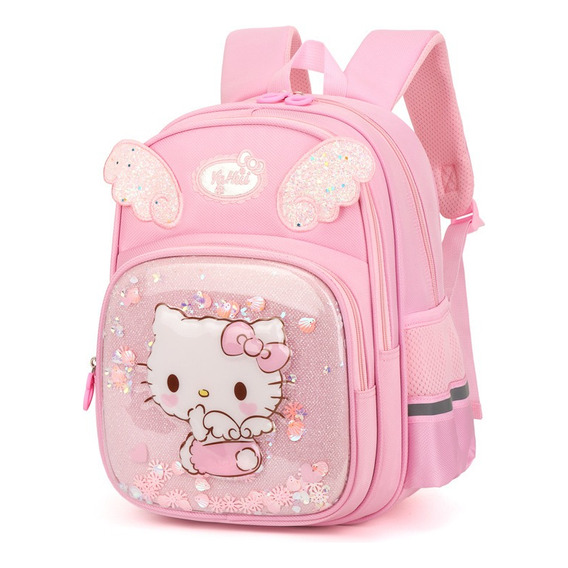 Mochila Para Niña De Hello Kitty De Gran Tamaño Escolar