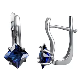 Aretes Pendientes Zafiros 1.2 Ct Plata 925 Ak Jewelry