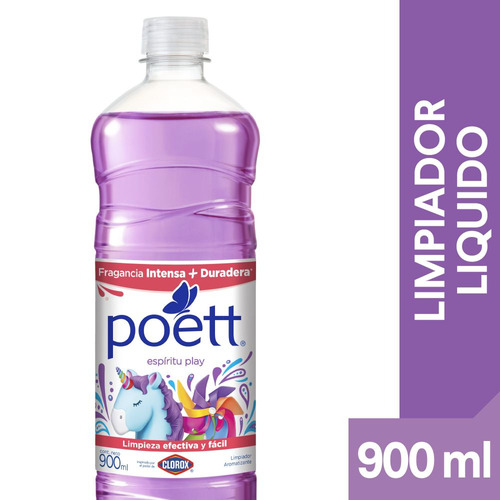 Limpiador Líquido Aromatizante Poett Espíritu Play (Botella) 900 ml